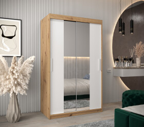 Šatní skříň Abi T1 Barva korpusu: Dub artisan, Rozměry: 120 cm, Dveře: Bílá