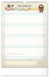 Nástěnný kalendář 2027 Notique Rodinný plánovací Harry Potter XL, 33 x 46 cm