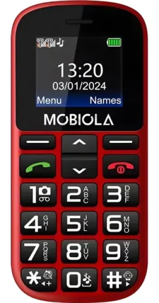 Vega Mobiola MB200 červená / Tlačítkový telefon / Dual SIM