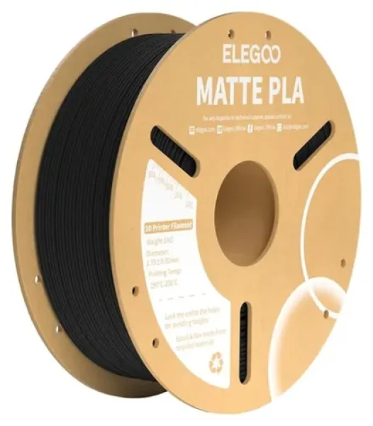 Elegoo PLA Matte černá / Struna pro 3D tiskárnu / PLA / 1,75 mm / 1 kg (50.203.0250)