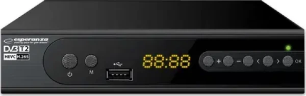 Esperanza EV106R černá / Digitální tuner DVB-T2 / H.265 / HEVC (EV106R)