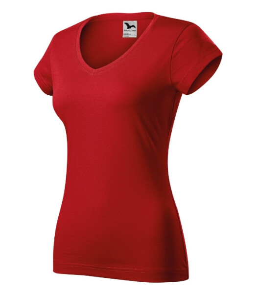 Fit V-neck tričko dámské červená S