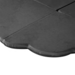 PLUSH NEST PLUSH NEST Plyšová hrací podložka ve tvaru květu Samet 120 × 120 × 5 cm šedá