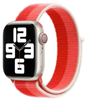 Devia Nylon Braided Two-Tone Loop Peony (růžová) / Řemínek pro Apple Watch / 44/45/46 mm (6938595364730)