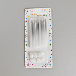 Dortové svíčky HARMONY stříbrno-bílá 6ks