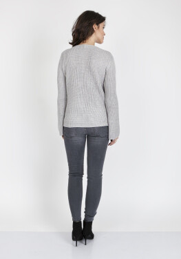 Dámský svetr Kylie SWE 117 Sweater Grey - MKMSwetters S