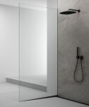 POLYSAN - ARCHITEX sada pro uchycení skla podlaha-stěna se spádovou lištou, 1615x2105, levá, černá mat AX2116BL