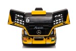 Mamido Dětský elektrický kamion Mercedes Axor LCD MP4 s návěsem žlutý