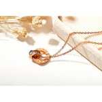Ocelový náhrdelník se zirkony Alison Gold - chirurgická ocel, Zlatá 43 cm + 5 cm (prodloužení)