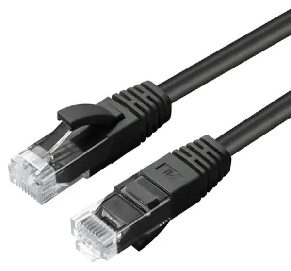 MicroConnect CAT6a U/UTP 0,15 m černá / Síťový kabel / RJ-45 / PoE / LSZH (MC-UTP6A0015S)