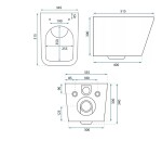 REA - Závěsná WC mísa Julio Rimless REA-C4803