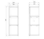 CERSANIT - Otevřený horní modul skříňky WC rám LARGA, bílá, MO, FSC MIX70% SGSCH-COC-007574 S164-049