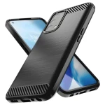 Hurtel Carbon Case pro OnePlus Nord N200 5G černá / Ochranný kryt / Ohebný / Karbonový design