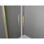 MEXEN/S - Exo sprchový kout dveře křídlové 90 x 85, transparent, zlato 8182-090-085-50-00