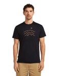 Pánské merino triko s krátkým rukávem ICEBREAKER Mens 125 Cool-Lite Sphere SS Tee Across, Black velikost: XXL