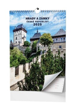 Hrady zámky České republiky 2025 nástěnný kalendář