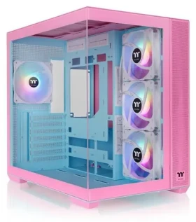 Thermaltake View 380 TG ARGB růžová / ATX / 2x USB-A 3.0 / 1x USB-C 3.2 / 4x 120mm RGB / bez zdroje / průhledná bočnice (CA-1Z2-00MAWN-00)