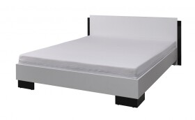 FRONTI Postel LUX bílá / černý lesk