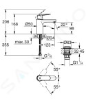 GROHE - Eurosmart Cosmopolitan Umyvadlová baterie s výpustí Push-Open, chrom 23926000