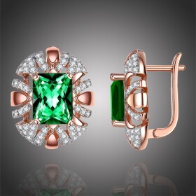 Náušnice Swarovski Elements Ashleigh, Zelená
