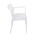Židle jídelní, stohovatelná, bílý plast