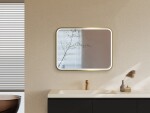 Zrcadlo se senzorem SAT Mood 60x80 cm broušené zlato SATZMOOD6080BZ SATZMOOD6080BZ