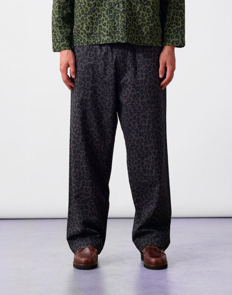 Service Works Patterned Easy Chef Pants Black Leopard M
