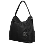 Trendy dámská koženková kabelka na rameno Nina, černá