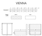 Materasso Postel čalouněná VIENNA - bočnice ROZMĚR: 160 x 200 cm,šedá