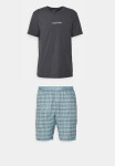 Pánský pyžamový set NM2183E 6MX šedá/modrá - Calvin Klein šedo-modrá M