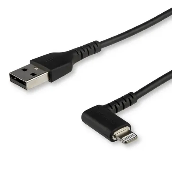 StarTech Lightning na USB-A černá, lomený konektor / Datový kabel / 2 m / 480 Mbit/s (RUSBLTMM2MBR)
