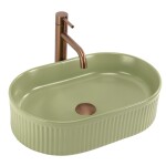 REA - Umyvadlo na desku Vanda Pistachio Matt 49x31 REA-U3612