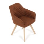 Jídelní židle, hnědá, látka vintage, DCH-435 BR3