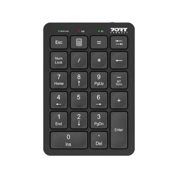 PORT CONNECT Bluetooth Rechargeable Keypad černá / Bezdrátová dobíjecí numerická klávesnice (900802)