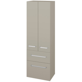Dřevojas - Vysoká skříň DOS SVD2Z2 50 - M05 Béžová mat / Úchytka T01 / M05 Béžová mat 209568A
