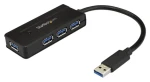 StarTech USB 3.0 HUB 4 porty černá / USB-A / 5 Gbps / nabíjecí port (ST4300MINI)