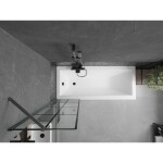 MEXEN/S - Next vanová zástěna FIX 50 x 150, černá vzor, grafit metal 895-050-000-00-77-95