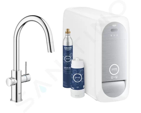 GROHE - Blue Home Dřezová baterie Connected, s chladícím zařízením a filtrací, chrom 31541000