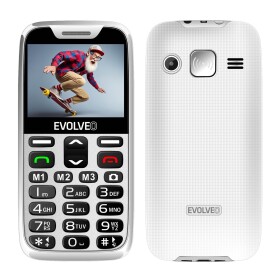 EVOLVEO EasyPhone XR, mobilní telefon pro seniory s nabíjecím stojánkem, bílý
