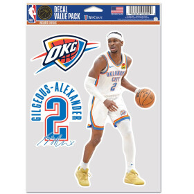Wincraft Samolepka Oklahoma City Thunder NBA Shai Gilgeous-Alexander #2 Player Set (3 ks)% 1 ks