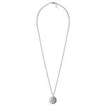 Pánský ocelový náhrdelník Lion - přívěsek s motivem lva, Stříbrná 60 cm