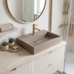 REA - Umyvadlo z litého mramoru GOYA TAUPE 50CM REA-U4412