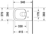 DURAVIT - DuraStyle Závěsné WC, Rimless, bílá 2551090000