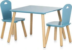 CHIPOLINO Dřevěný stolek s židlemi Blue (DIWH02430323)