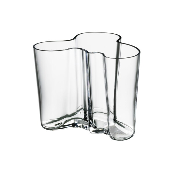 Iittala Skleněná váza Aalto 12 cm – Clear, čirá barva, sklo