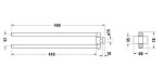 DURAVIT - Karree Držák ručníků dvojitý otočný, délka 45 cm, chrom 0099581000