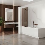 REA - Paravan vanový Elegant Brush Copper 70 REA-W5694