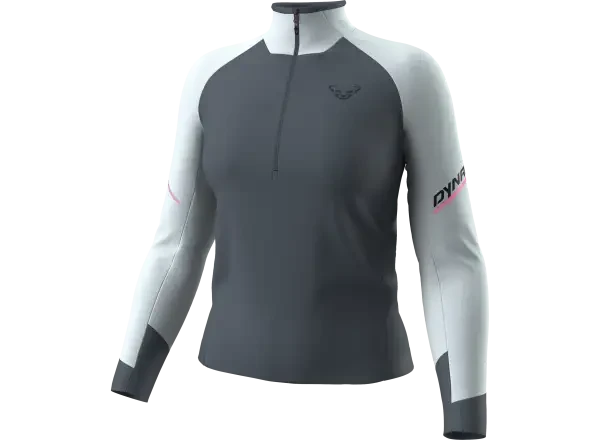 Dynafit Alpine 1/2 Zip dámské triko dlouhý rukáv Cloud Blue vel. M