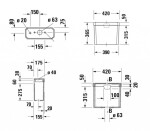 DURAVIT - 1930 Splachovací nádrž, 42x18 cm, WonderGliss, bílá 08722100051