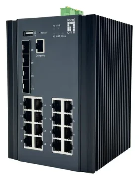 LevelOne IGU-2071 / Průmyslový switch / 16x GbE / 4x SFP Combo 2,5G / Managed L2+ / DIN lišta (IGU-2071)